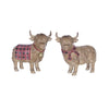 Melrose Highland Cow Winter Figurine (Set of 2)