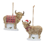 Melrose Highland Cow Ornament (Set of 6)