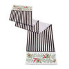 Black and white striped Christmas table runner 72 inches