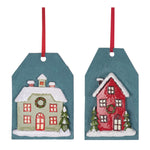 Melrose Winter House Tag Ornament (Set of 6)