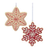 Melrose Gingerbread Snowflake Cookie Ornament (Set of 12)