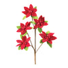 Melrose Glittered Poinsettia Flower Spray (Set of 6)