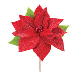 Melrose Poinsettia Flower Stem (Set of 2)