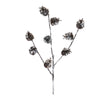 Set of 12 plastic pine cone sprays 28" high