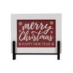 Merry Christmas Happy New Year Sign 7.75" Tall by Melrose