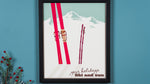 Ski and Sun decorative holiday frame
