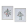 Minimalist Pine Greenery Framed Christmas Wall Art (Set of 2)