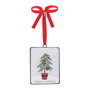 Christmas Tree Ornament Set 12 Iron Pieces Red White Green 5.5 inch by Melrose