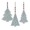 Melrose Metal Tree Ornament with Beaded Hanger (Set of 12)