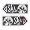 Christmas Arrow Signs – Ski Lift and Lodge Themes – 6 Count
