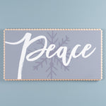 Christmas MDF Wall Sign – Peace and Snowflake Design