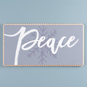 Christmas MDF Wall Sign – Peace and Snowflake Design