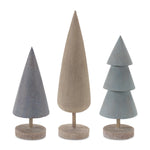 Christmas Holiday Tabletop Trees Resin and Stone Powder – Set of 6 by Melrose