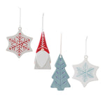 Melrose Etched Ceramic Tree Ornament (Set of 24)