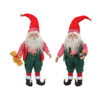 Christmas Santa Figures Set of 2 – 20" Polyester Seasonal Display by Melrose