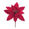 Melrose Glittered Poinsettia Stem (Set of 24)