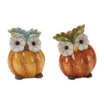 Pumpkin Owl Decorative Figurines – Terra Cotta – 7