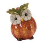 Owl Pumpkin Accent Figurines – Terra Cotta – 7