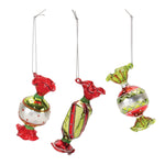 Melrose Glass Wrapped Candy Ornament (Set of 12)