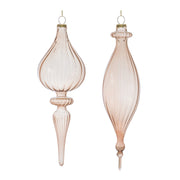 Rose and gold drop ornament set
