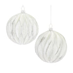 Melrose Ribbed Mercury Glass Ball Ornament (Set of 6)