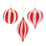 Melrose Striped Glass Ornament (Set of 6)