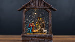 Lighted Snow Globe Holy Family Scene 8.25 in Height Plastic By Melrose