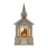 LED Snow Globe Nativity Church & Holy Family 11.25 in Height Plastic Holiday Decor By Melrose