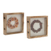 Melrose Dried Fruit Wreath Shadow Box (Set of 2)