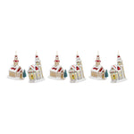 Christmas Faith-Inspired Glass Church Ornament Set of 6 Melrose