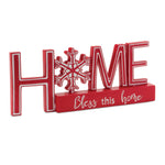 Melrose Snowflake Bless This Home Tabletop Sign 12.5"L