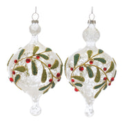 Melrose Beaded Glass Mistletoe Ornament (Set of 6)