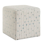 Uttermost Joie Ottoman-Stylish & Comfortable, White Chenille with Flax Ground