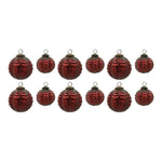 Melrose Scalloped Glass Ball Ornament (Set of 12)