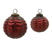 Melrose Scalloped Glass Ball Ornament (Set of 12)