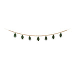 Melrose Wood Beaded Wool Tree Garland (Set of 2)