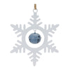 Snowflake Ornament with Bell Set in Iron 6.75 inch Christmas Tree Hanging Decor by Melrose