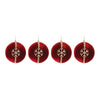 Glittered Snowflake Ball Ornaments Set of 4 – 4 Inch Height – Christmas Decor – By Melrose