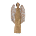 Melrose Carved Wood Angel Statue 18"H