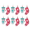 Melrose Wood Mitten and Stocking Ornaments (Set of 12)