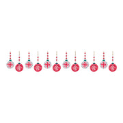 Melrose Wood Beaded Snowflake Ornament (Set of 12)
