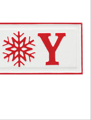 Rustic Red & White Joy Signs – Metal – 19.75