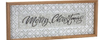 Holiday Wall Decor Merry Christmas Signs – Metal & Wood – Set of 2 – 19.75 x 8 in – Seasonal Accent – By Melrose