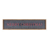 Metal and Wood Merry Christmas Wall Art – 34 in x 8 in – Black, Red, White – Indoor Holiday Decor – By Melrose