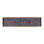 Elegant Holiday Merry Christmas Wall Sign – 8"H – Metal & Wood – Black, Red, White – By Melrose