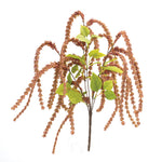 Astible Bush – Set of 6 – 26.5"H Faux Green & Salmon Stems – Plastic Floral Home Decor By Melrose