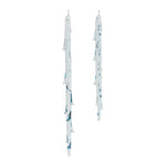 Melrose Melted Glass Icicle Drop Ornament (Set of 6)