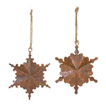 Melrose Floral Metal Snowflake Ornament (Set of 6)