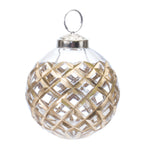 Melrose Harlequin Etched Glass Ball Ornament (Set of 6)