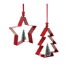 Melrose Star and Pine Tree Cookie Cutter Ornament (Set of 6)